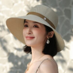 Encrypted Wide Brim Lace-up Sun-proof Straw Hat Elegant - Image 3