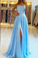 Evening Dress Prom Robe Formal  Simple Split - Image 10