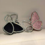 Fashionable Butterfly Clutch With Diamonds Diamond Dinner Bag Clutch - Image 3
