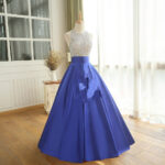 Luxury Beaded Backless Bridal Evening Dress