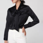 Women's Long Sleeve  Silk Silk Shirt - Image 3