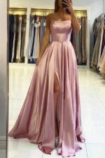 Evening Dress Prom Robe Formal  Simple Split - Image 2