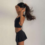 Short Vest Two-piece Set Exposed Navel Split Skirt Outfit Women - Image 4