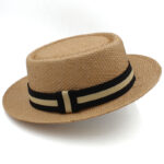 Straw Hat Flat Brim Beach Sun Protection Wide Brim Sunshade - Image 8