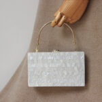 Metallic portable acrylic dinner bag light luxury handbag