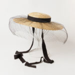Light Flat Top Wide Brim Mesh Straw Hat - Image 3