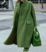 High-end Texture Temperament Commuter Lapel Loose Woolen Green Jacket - Image 5