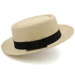 Straw Hat Flat Brim Beach Sun Protection Wide Brim Sunshade - Image 9