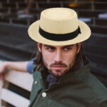 Straw Hat Flat Brim Beach Sun Protection Wide Brim Sunshade