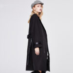 Women's Mid-length High-end Design Contrasting Trench Coat - Image 4