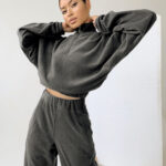 Hooded Casual Sweatshirt Outfit Two-piece Set - Image 5