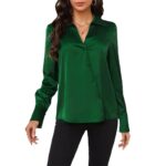 Lady Temperamental Green Silk Button Shirt - Image 5