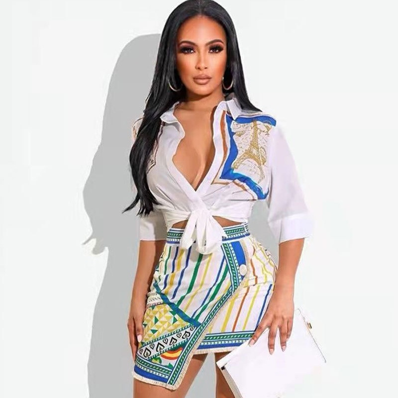 ab9cc694-5b43-4dc6-b963-f09432813322.jpg Women's Two-piece Small Fashion Outfit Skirt - Image 1