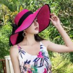Women's Seaside Summer Vacation Foldable Sun Hat With Wide Brim - Image 7