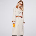 Women's Mid-length High-end Design Contrasting Trench Coat - Image 3