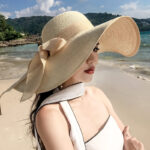 Women's Seaside Summer Vacation Foldable Sun Hat With Wide Brim - Image 2