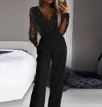 Dusting Powder Stitching High-end Elegant Jumpsuit Women's Clothing - Image 5