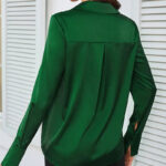 Lady Temperamental Green Silk Button Shirt - Image 4