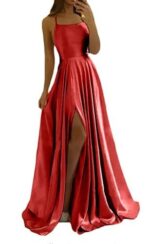 Evening Dress Prom Robe Formal  Simple Split - Image 3